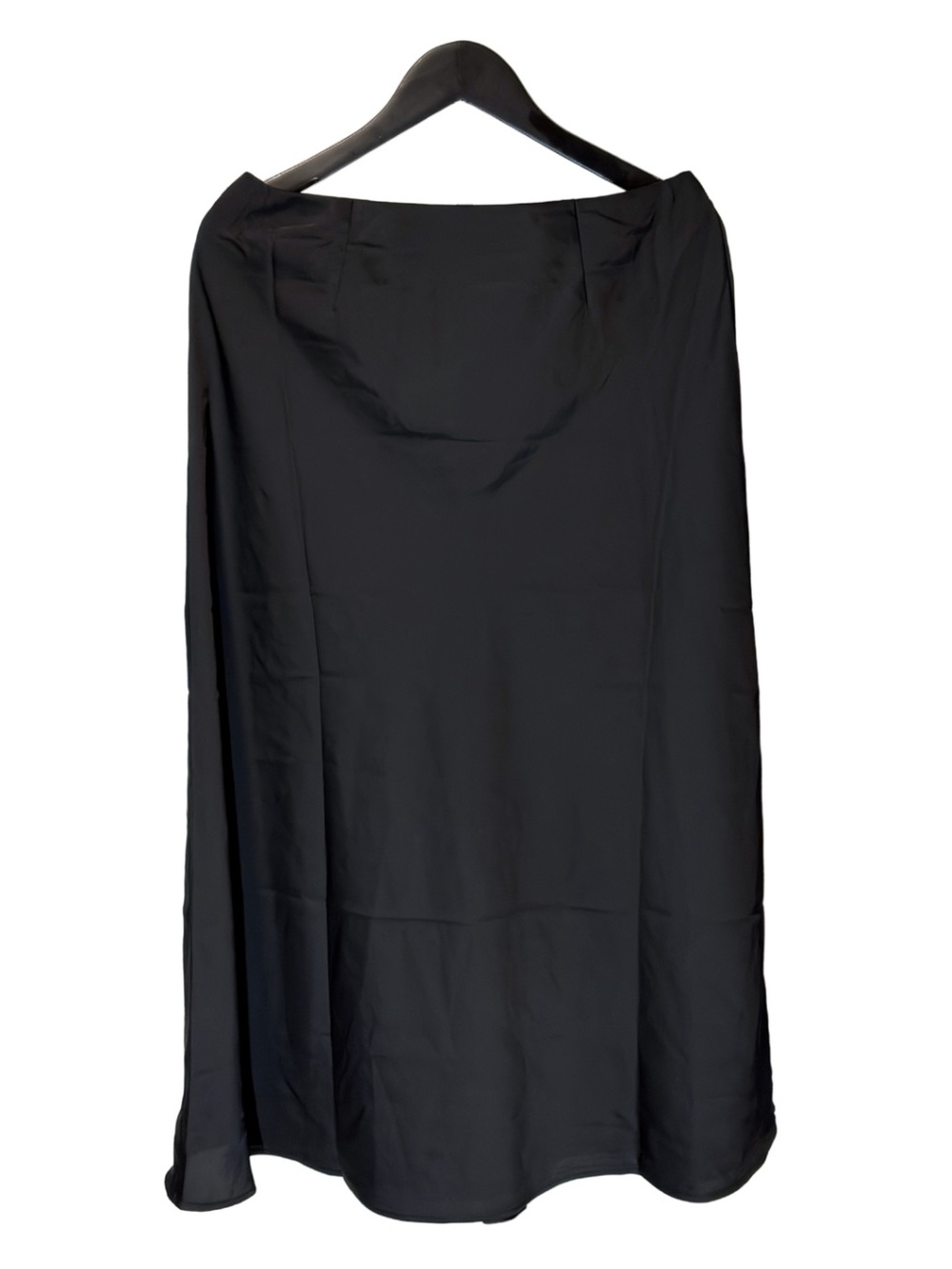 Old Navy Satin Black Midi A-Line Skirt